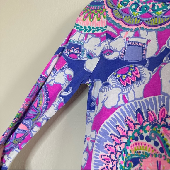 LILLY PULITZER purple / pink elephant Play That Trunky Music Bay dress XXS - Picture 11 of 12